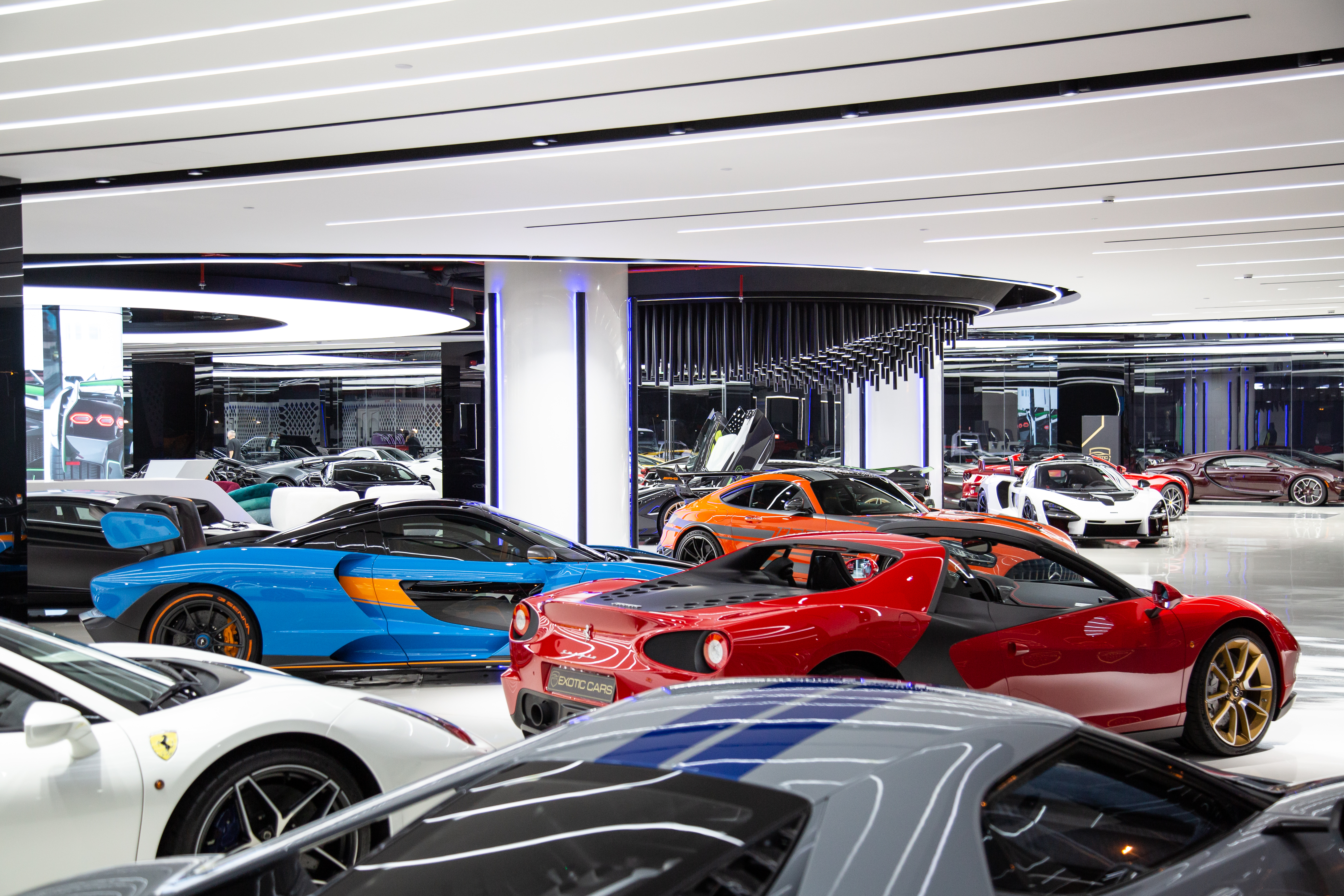 Interior of Exotic Cars Dubai Showroom