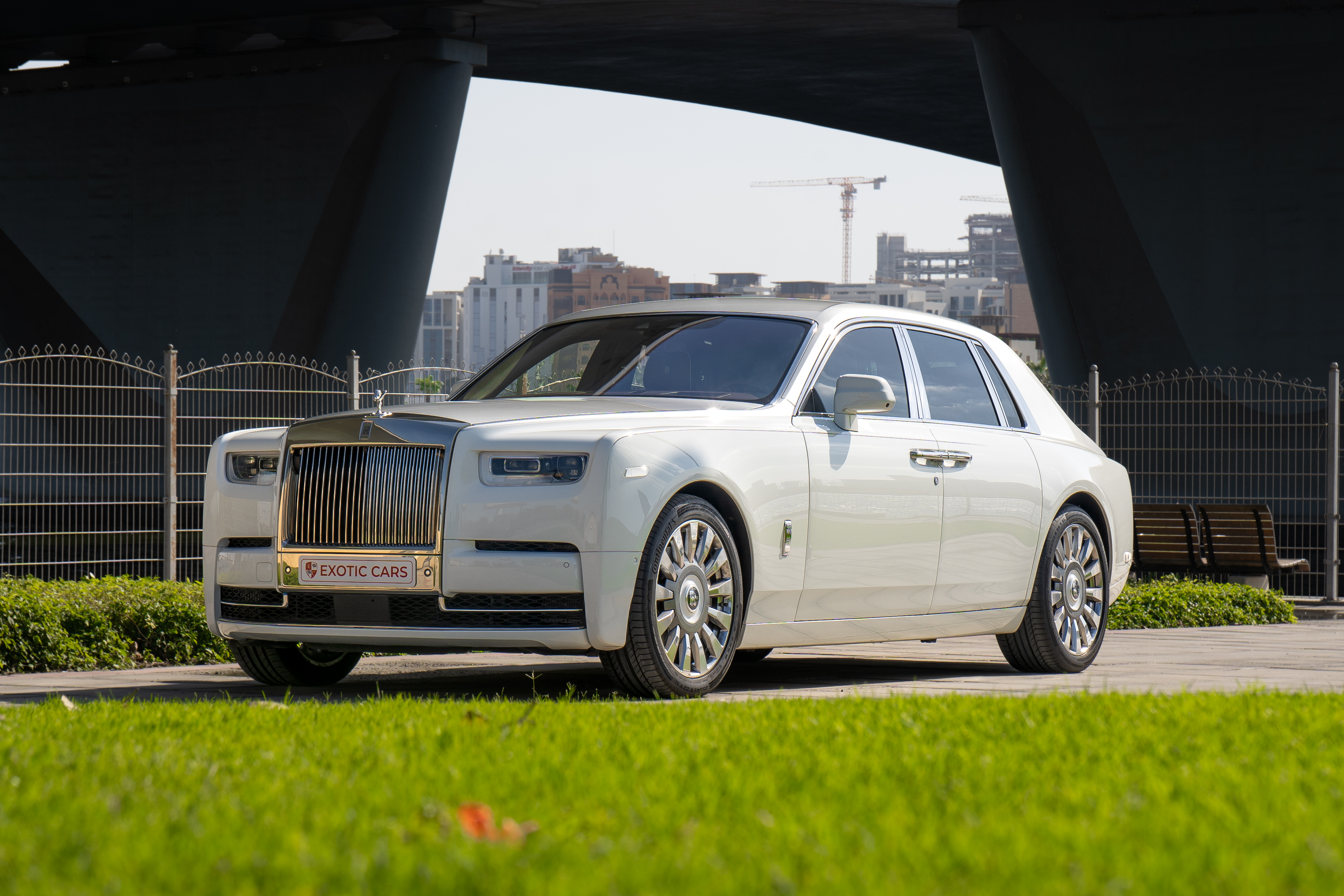 2019 Rolls Royce Phantom finished in a Pearl White and Silver Exterior